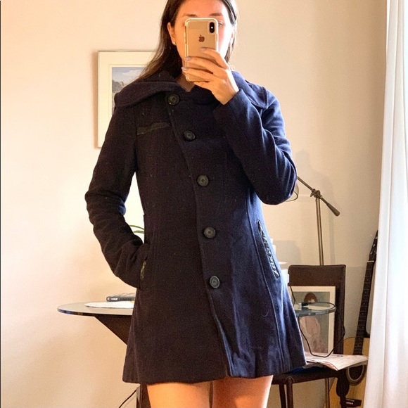Mackage wool blue coat size S/P